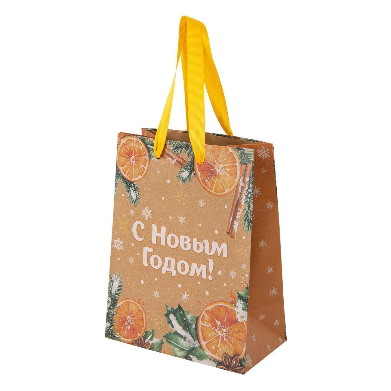 Пакет упаковочный Золотая сказка НГ крафт 23х18х10см Зимнее волшебство