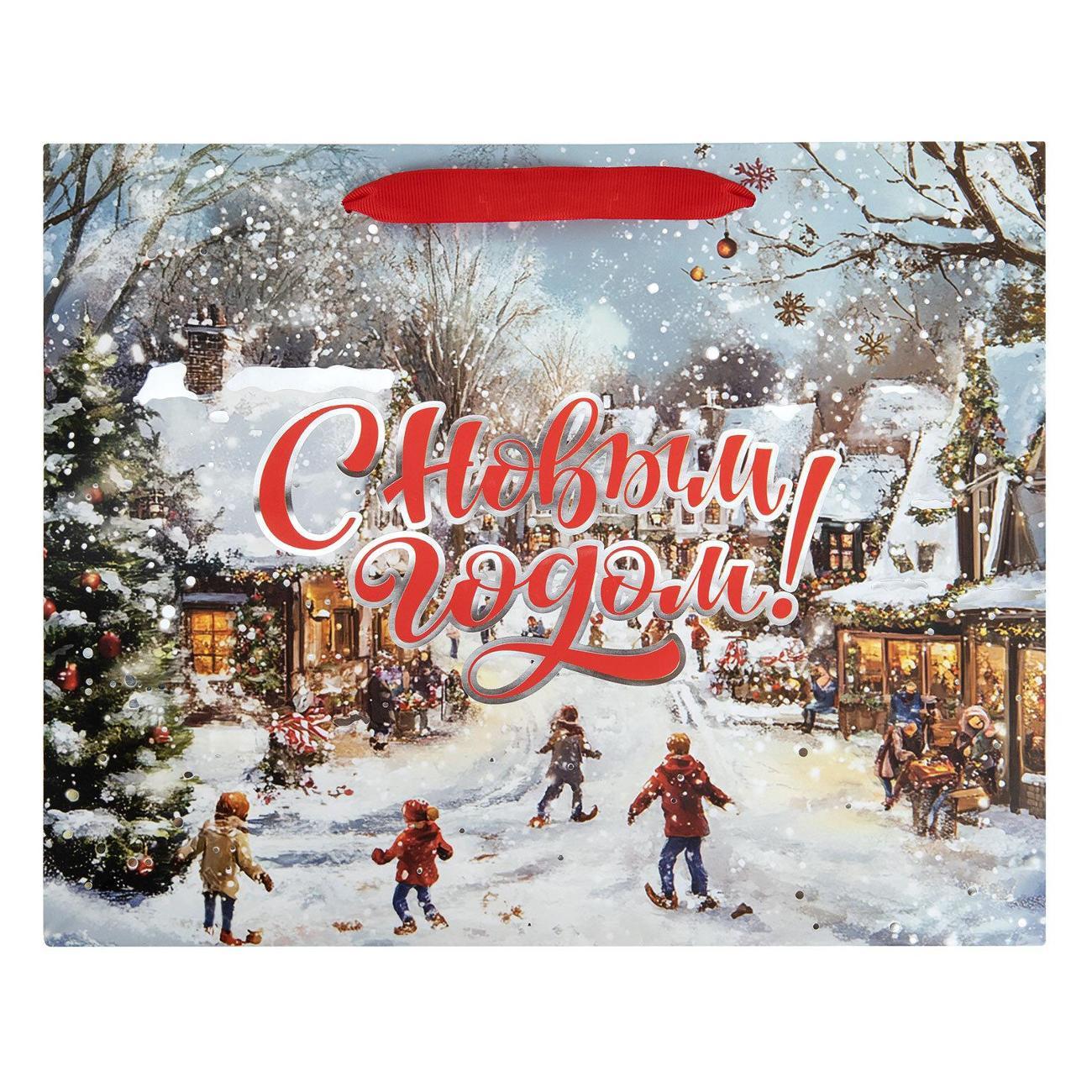 Пакет упаковочный Золотая сказка НГ 32х26х13см Winter Wonderland 4шт