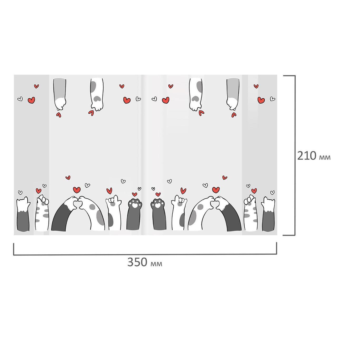 Обложка для книги FUNSTER ПП д/тетр и дн 10шт 210*350мм PAWS