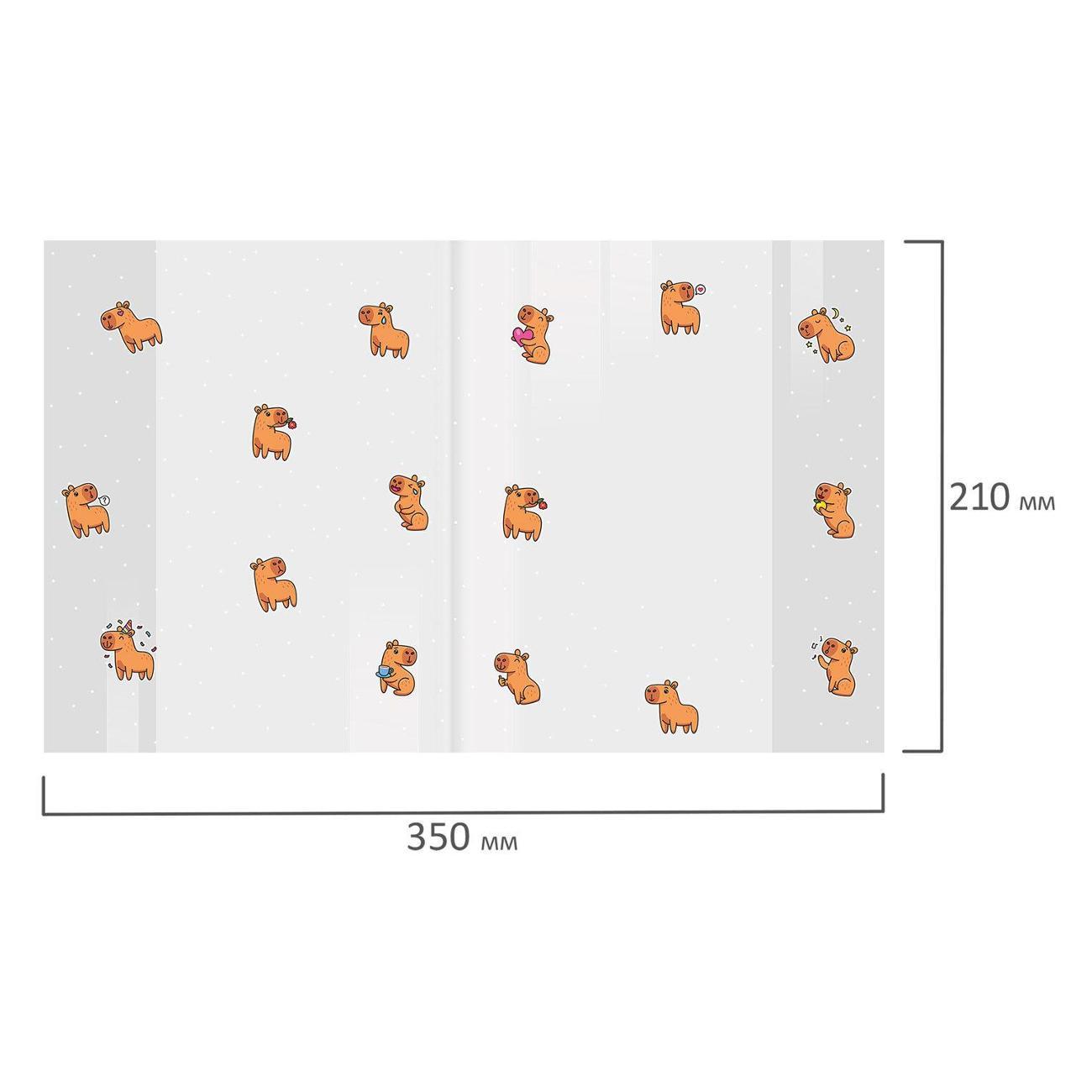 Обложка для книги FUNSTER ПП д/тетр и дн 10шт 210*350мм CAPYBARAS