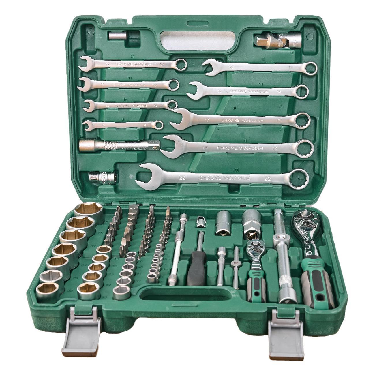 Набор ключей и головок Hauskrafter для ремонта 108 предметов фото