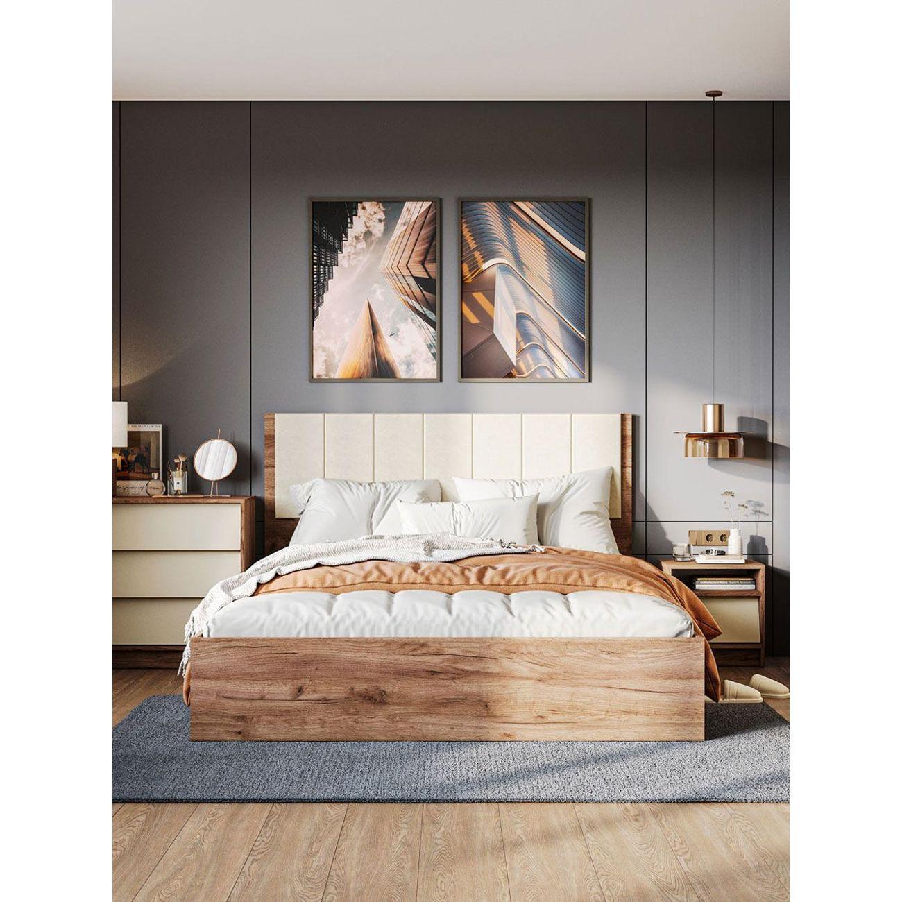 Кровать Правила мебели Рейн дуб (192253)