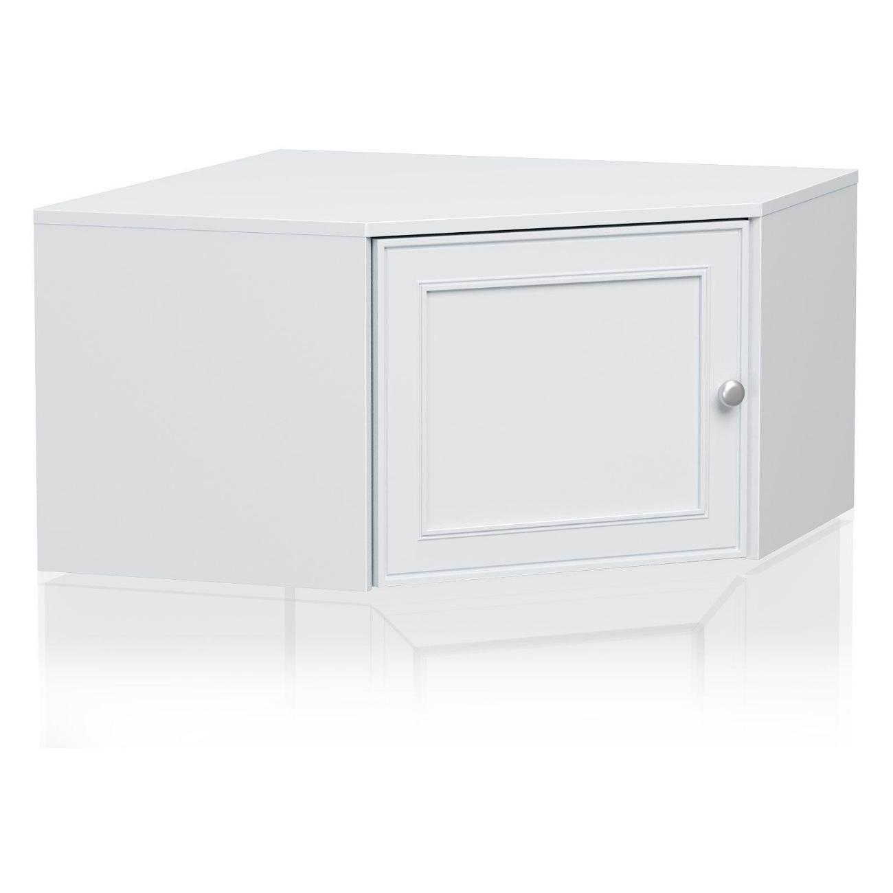 Антресоль Правила мебели Люсиль угловая, 75.5х75.5х41.2 см, Белый арктик (187046)