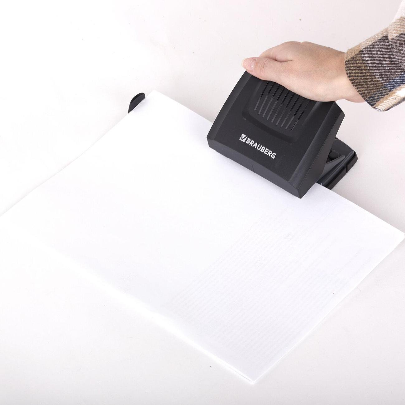 Дырокол Brauberg SUPER до 30л, черный