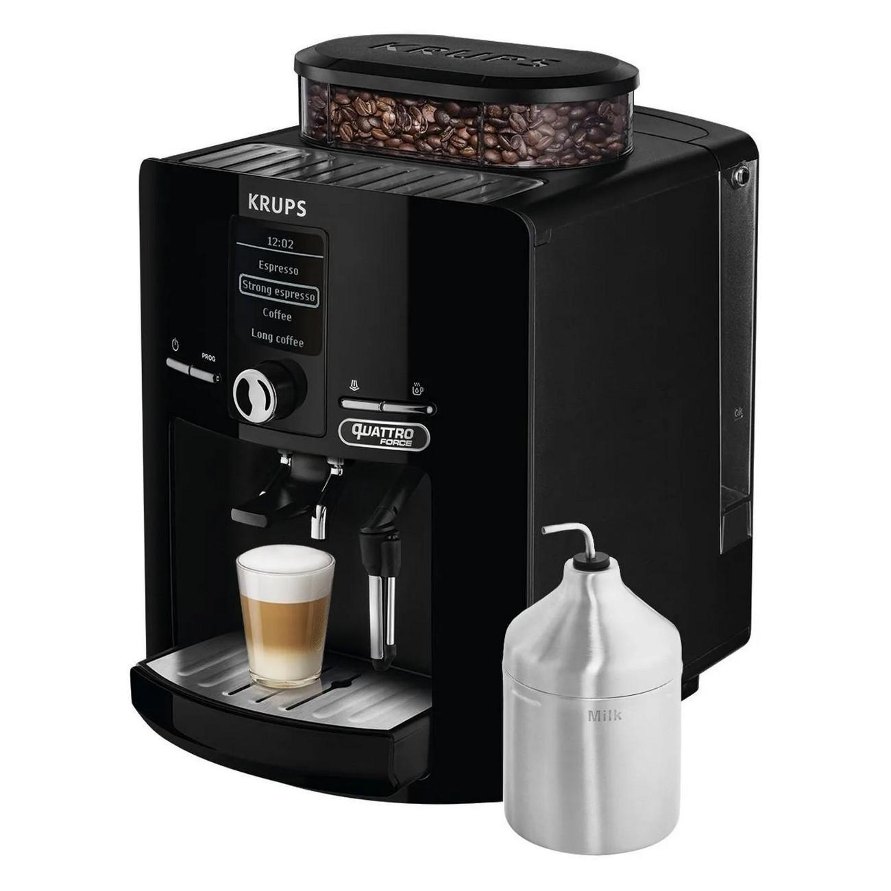 Кофемашина автоматическая Krups Espresseria Quattro Force EA82F010 черный