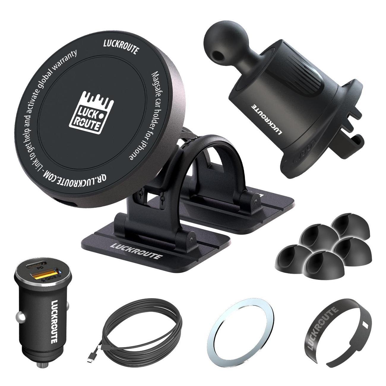 Автомобильный держатель для смартфона Luckroute VENT&DASH MagSafe&nbsp;с беспроводной зарядкой