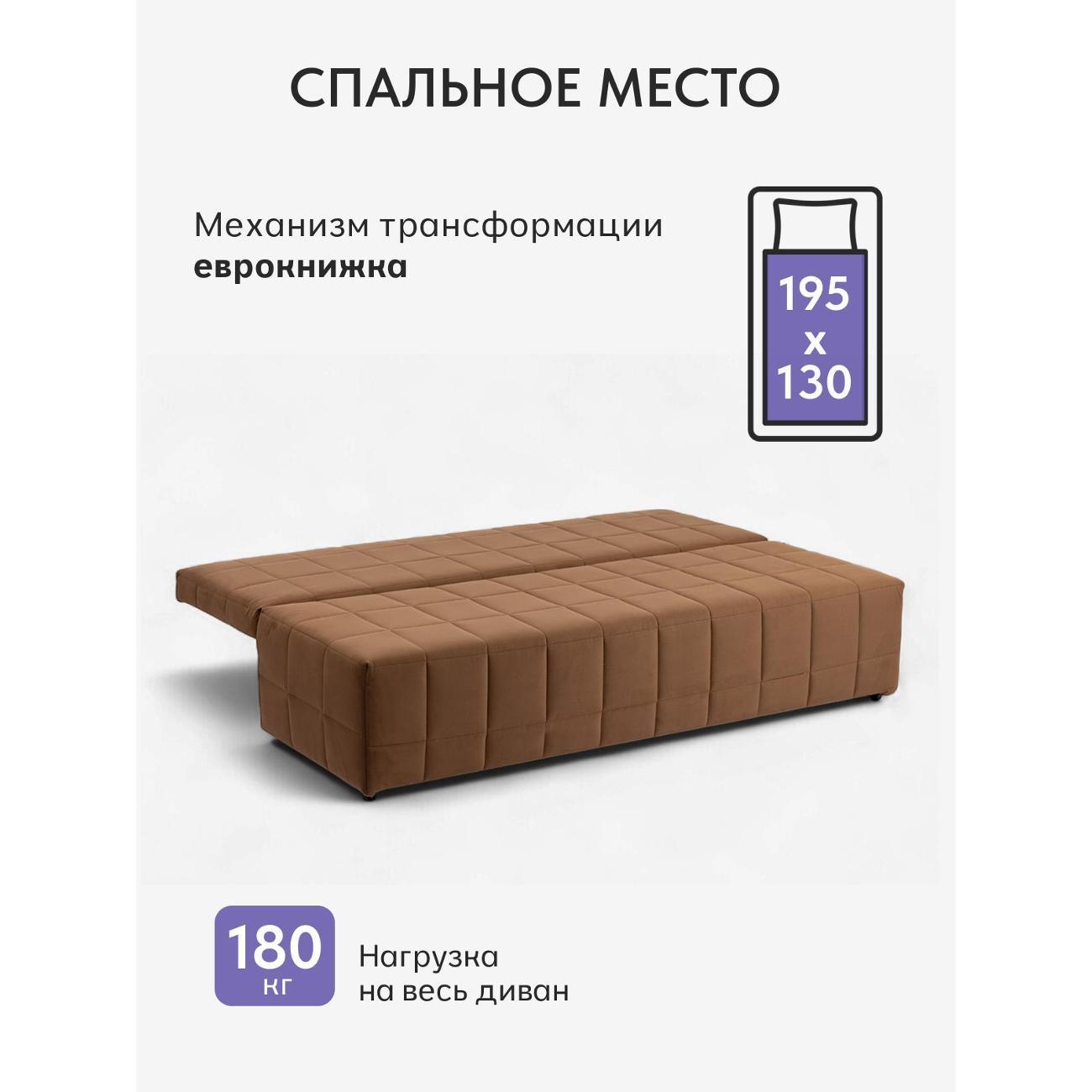 Диван Divan24 Вентура, шоколадный (Veluta lux 23)