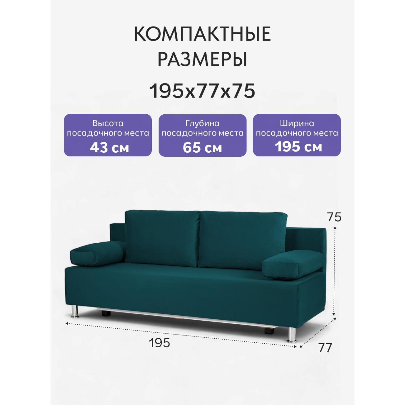 Диван Divan24 Морис зеленый велюр