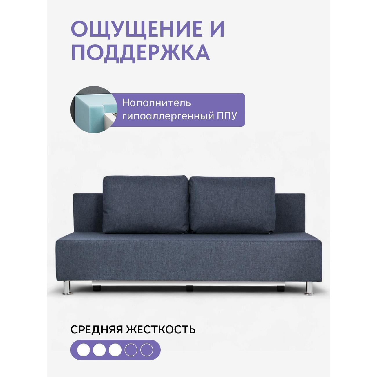 Диван Divan24 Парма синий рогожка