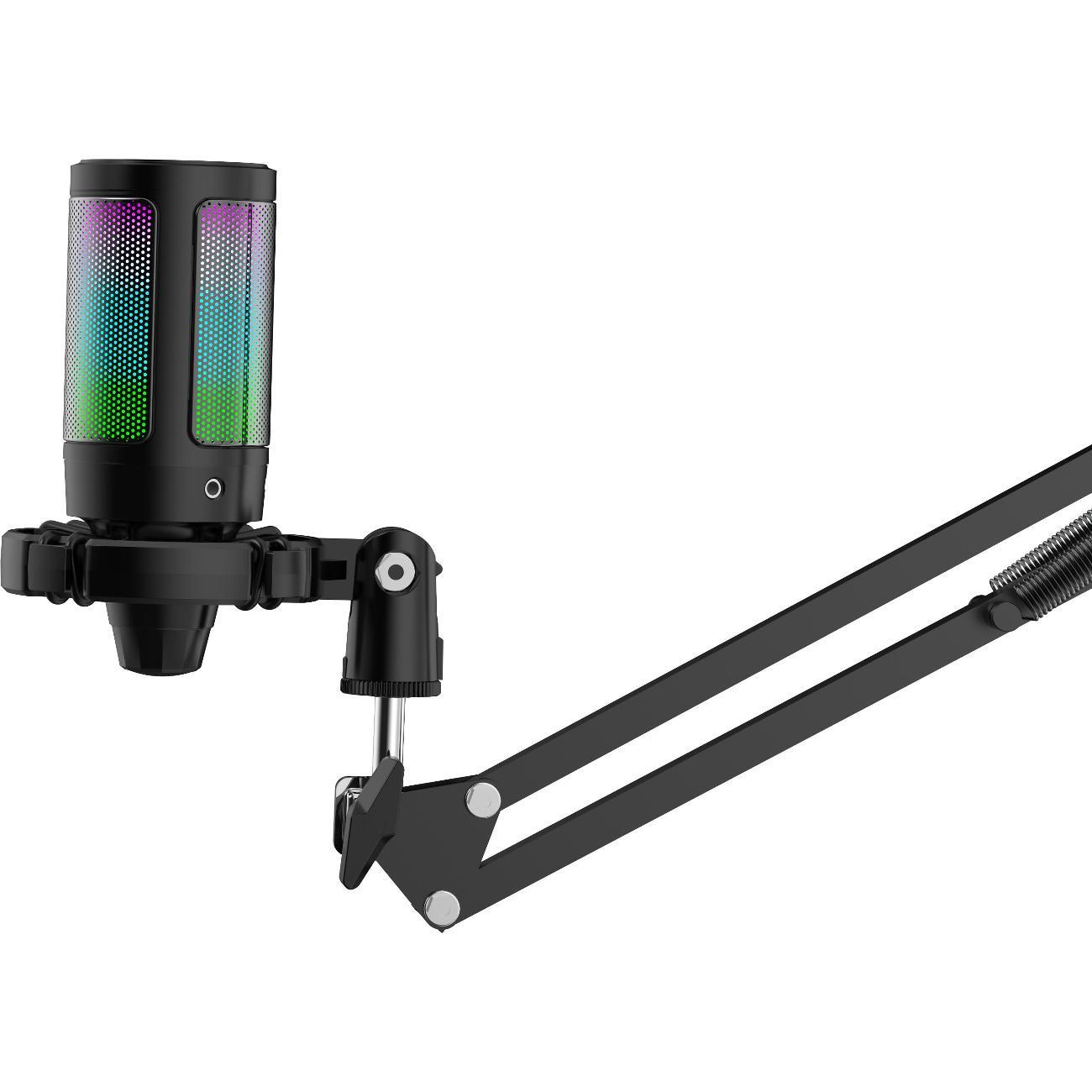 Игровой микрофон для компьютера Defender Impulse GMC 650 USB, RGB, стойка, провод 1.7 м