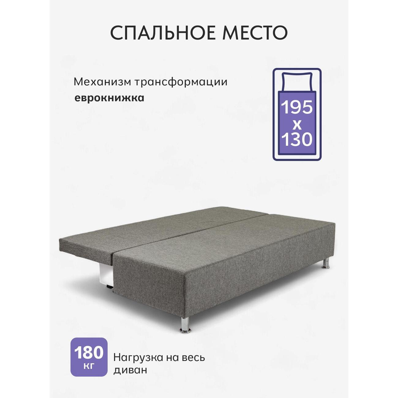 Диван Divan24 Парма серая рогожка (модерно 02)