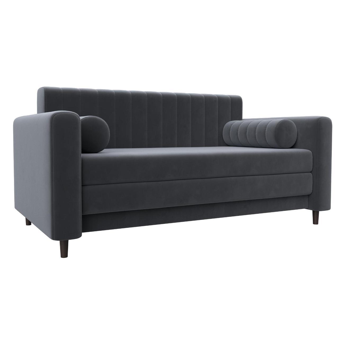 Диван Лига Диванов Лига-070 (полностью велюр SEVEN 17 серый) 129746