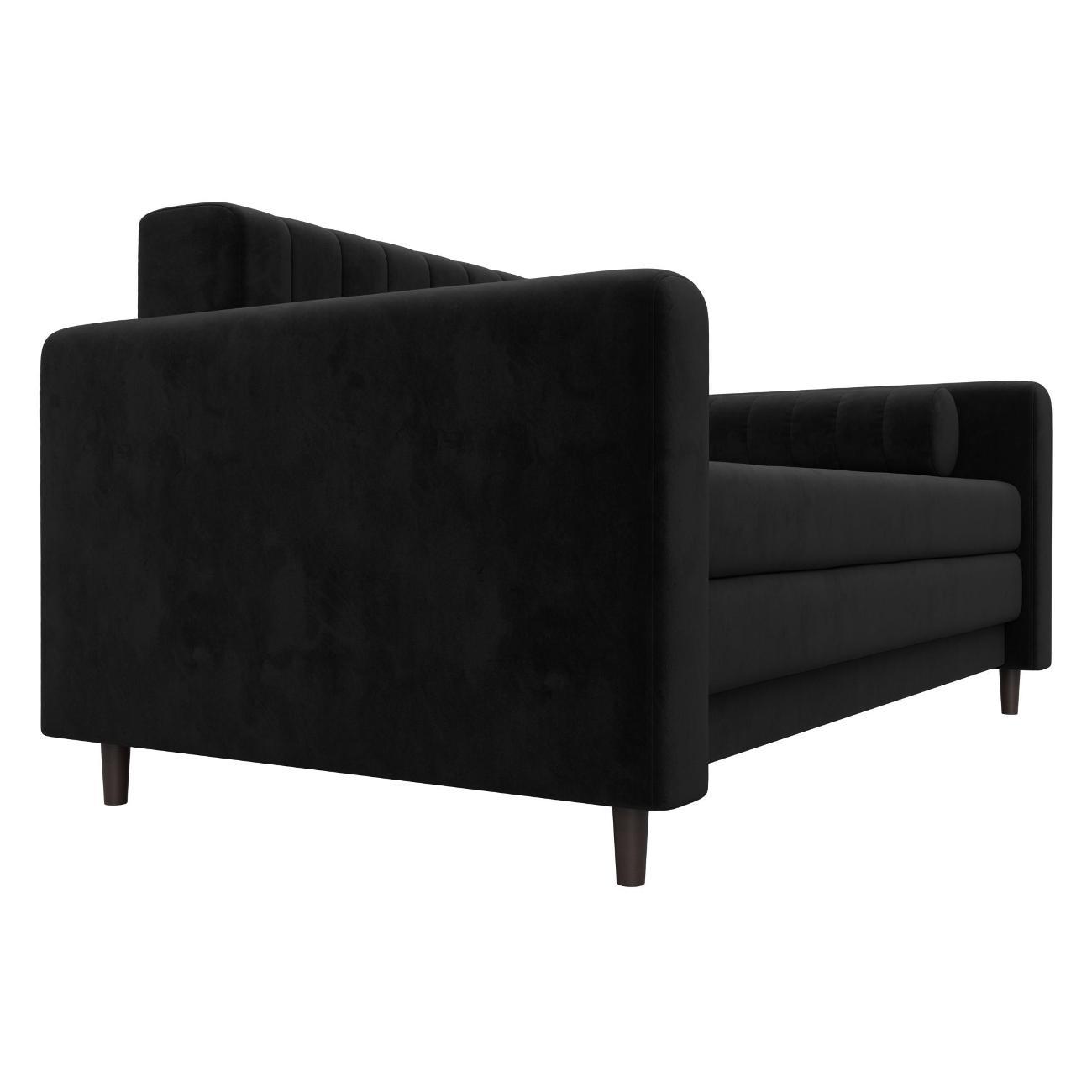 Диван Лига Диванов Лига-070 (полностью велюр SEVEN 35 черный) 129748