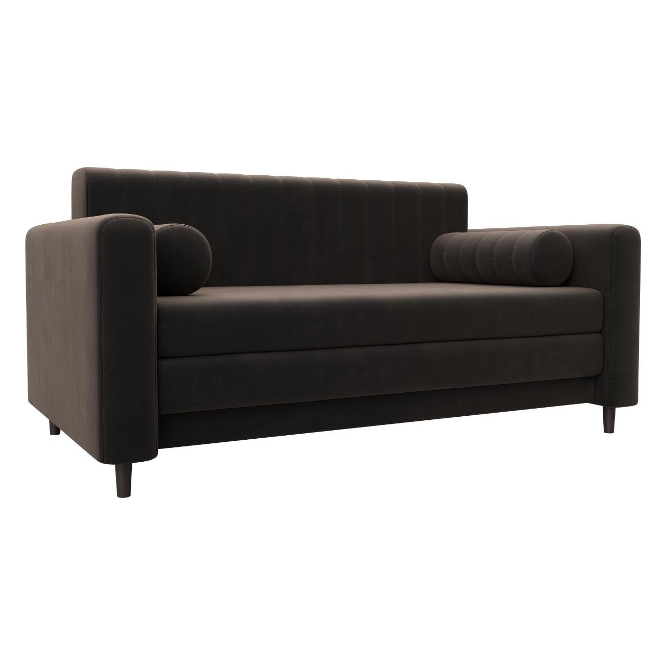 Диван Лига Диванов Лига-070 (полностью велюр SEVEN 727 коричневый) 129747