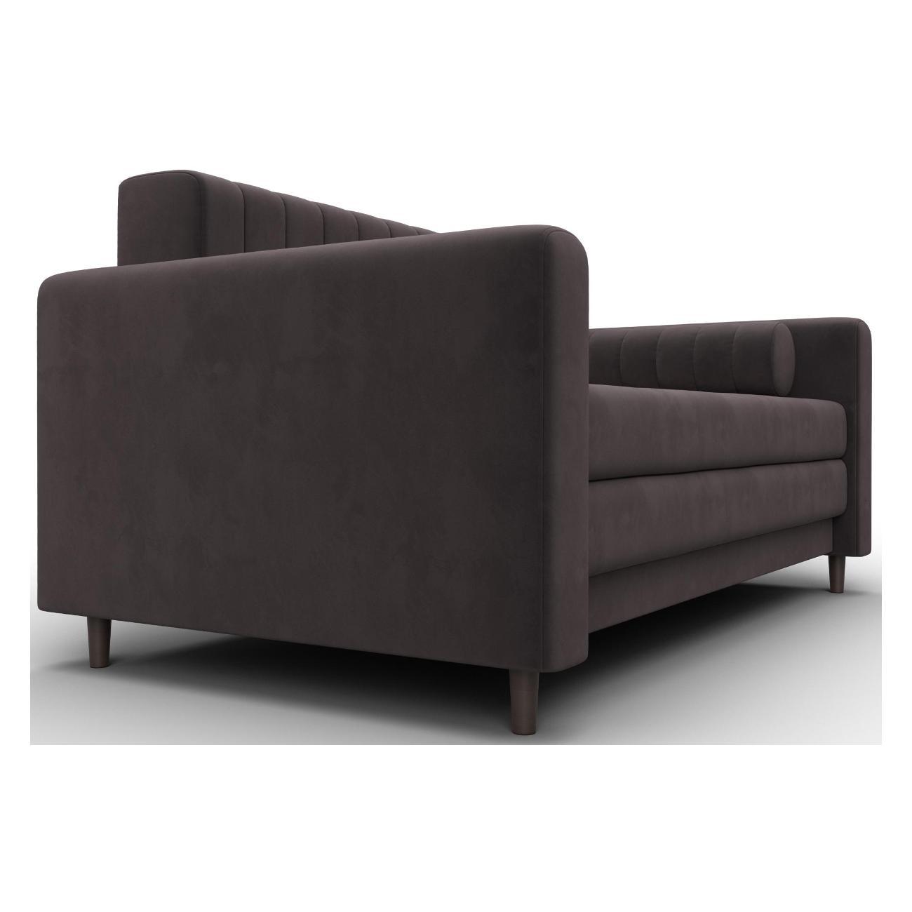 Диван Лига Диванов Лига-070 (полностью велюр SEVEN 727 коричневый) 129747