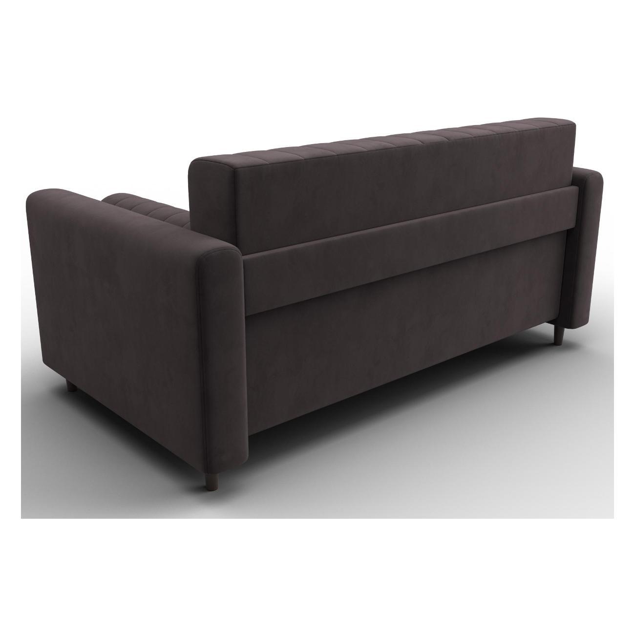 Диван Лига Диванов Лига-070 (полностью велюр SEVEN 727 коричневый) 129747