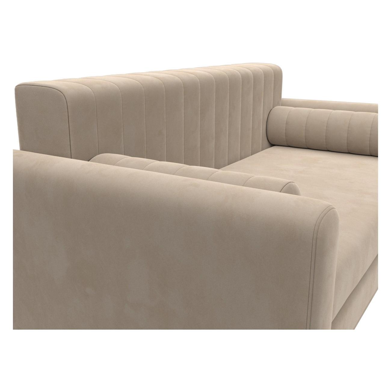 Диван Лига Диванов Лига-070 (полностью велюр SEVEN 729 бежевый) 129743