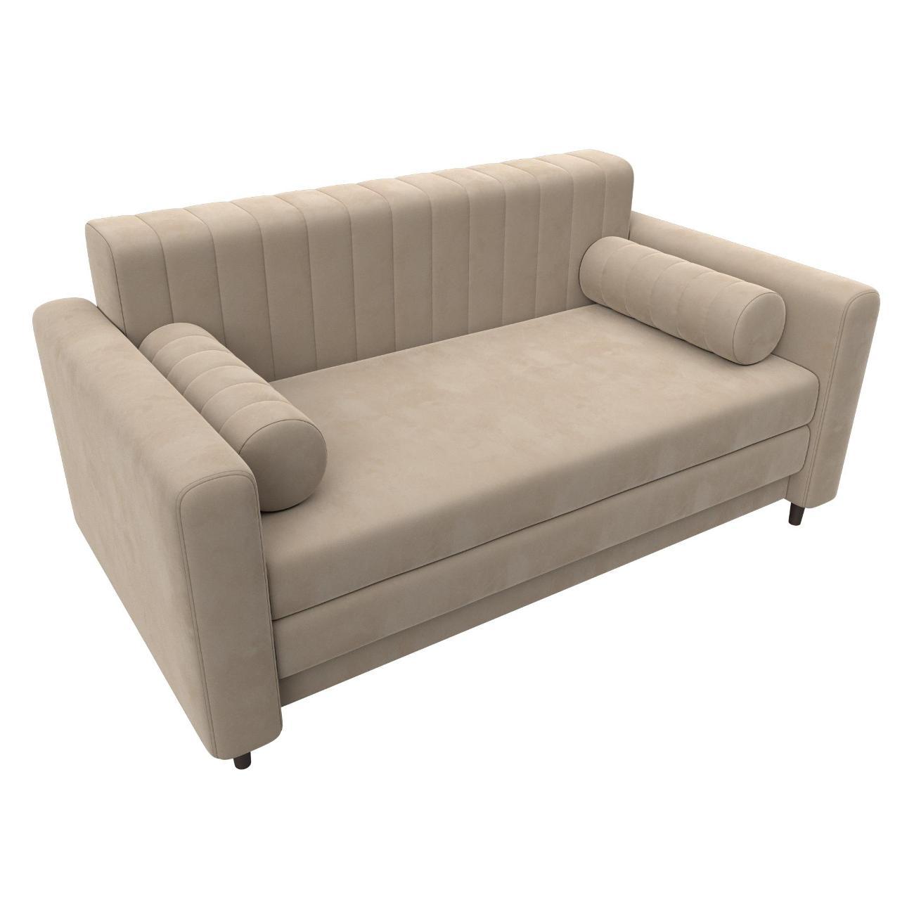 Диван Лига Диванов Лига-070 (полностью велюр SEVEN 729 бежевый) 129743