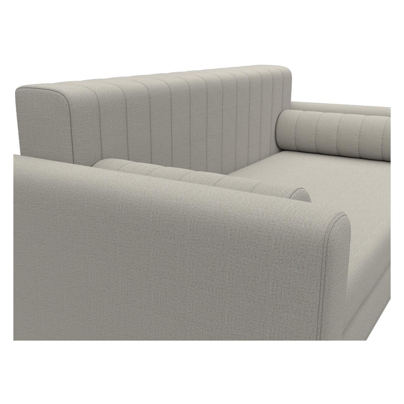 Диван Лига Диванов Лига-070 (полностью рогожка Амур 02 бежевый) 129645