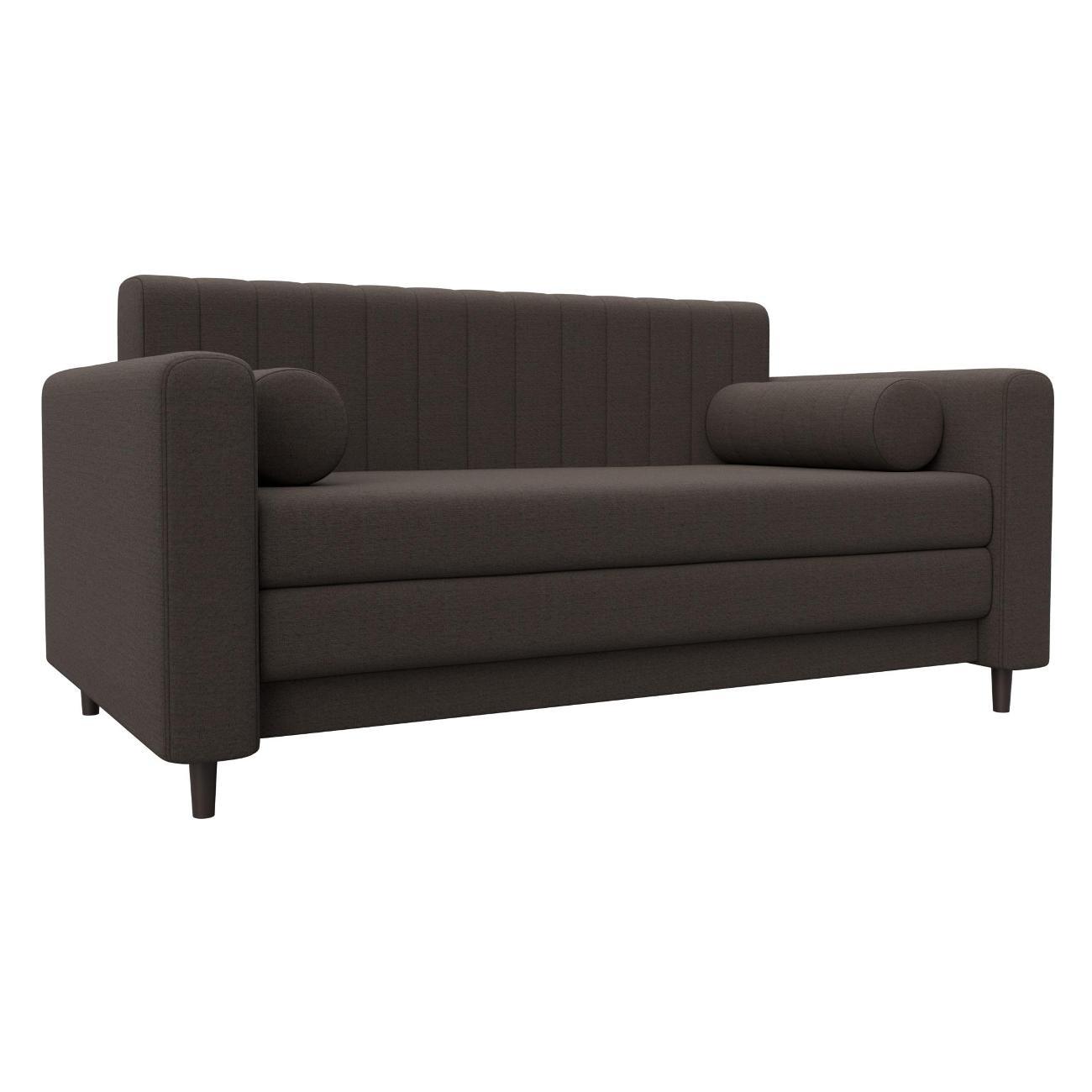 Диван Лига Диванов Лига-070 (полностью рогожка Амур 05 коричневый) 129646