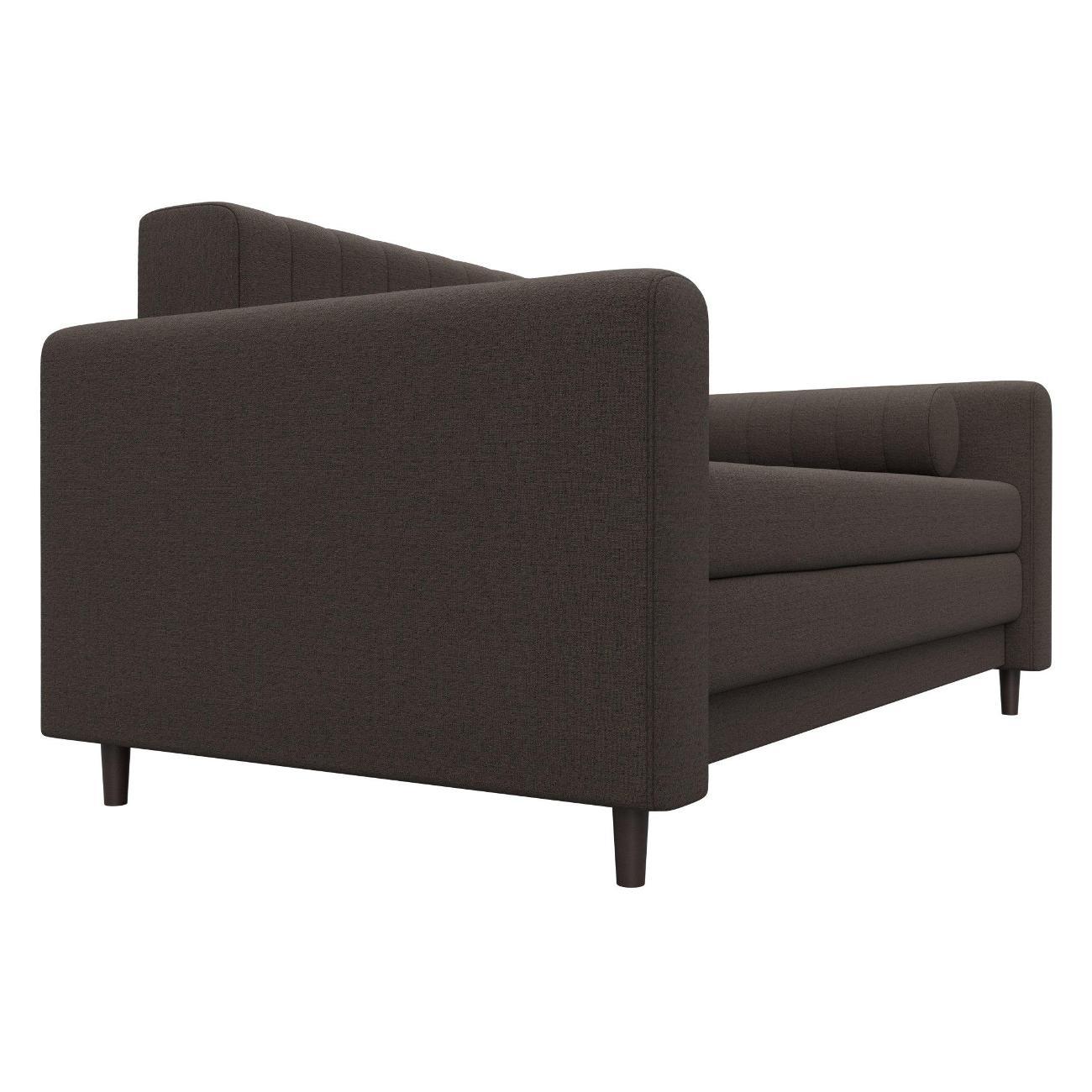 Диван Лига Диванов Лига-070 (полностью рогожка Амур 05 коричневый) 129646