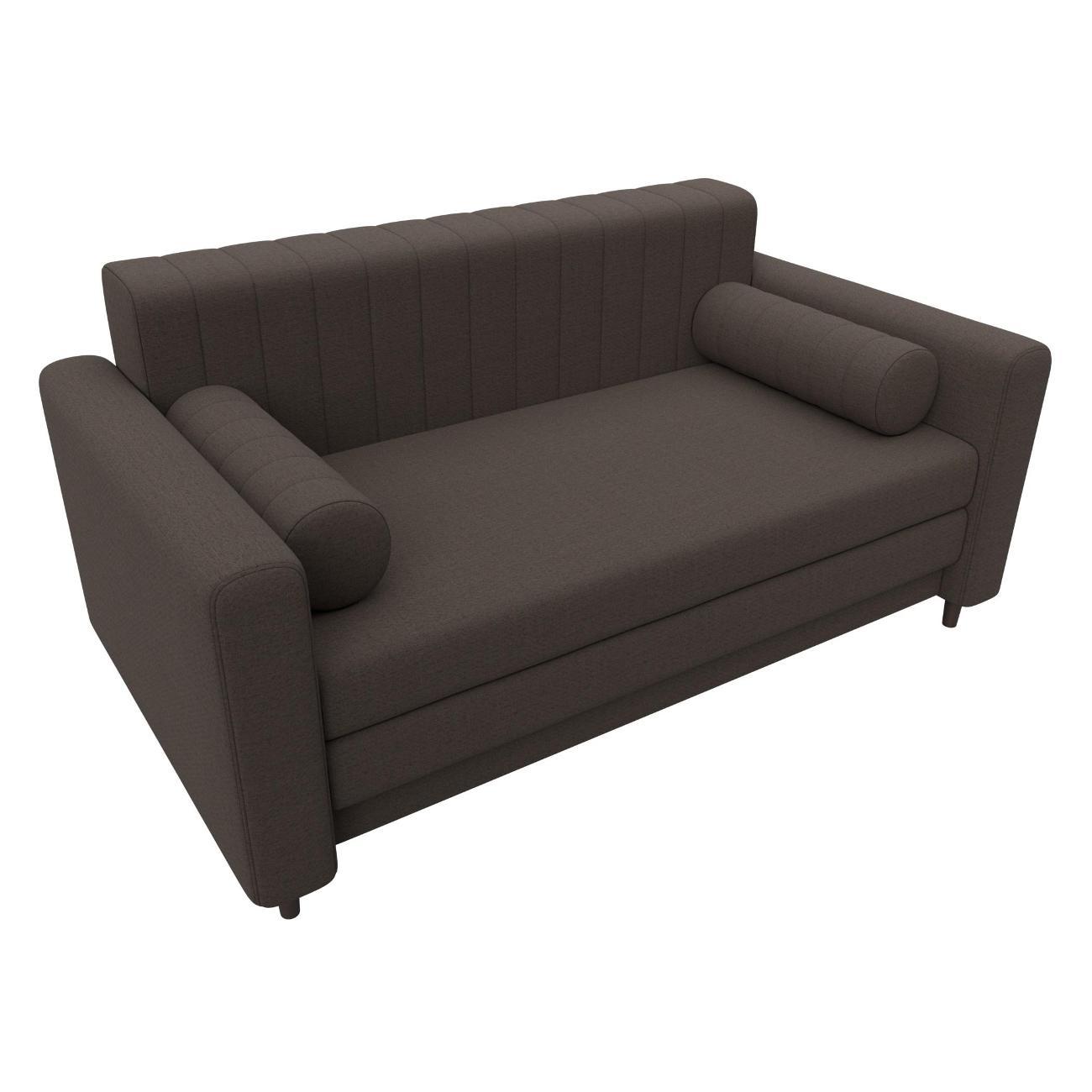 Диван Лига Диванов Лига-070 (полностью рогожка Амур 05 коричневый) 129646