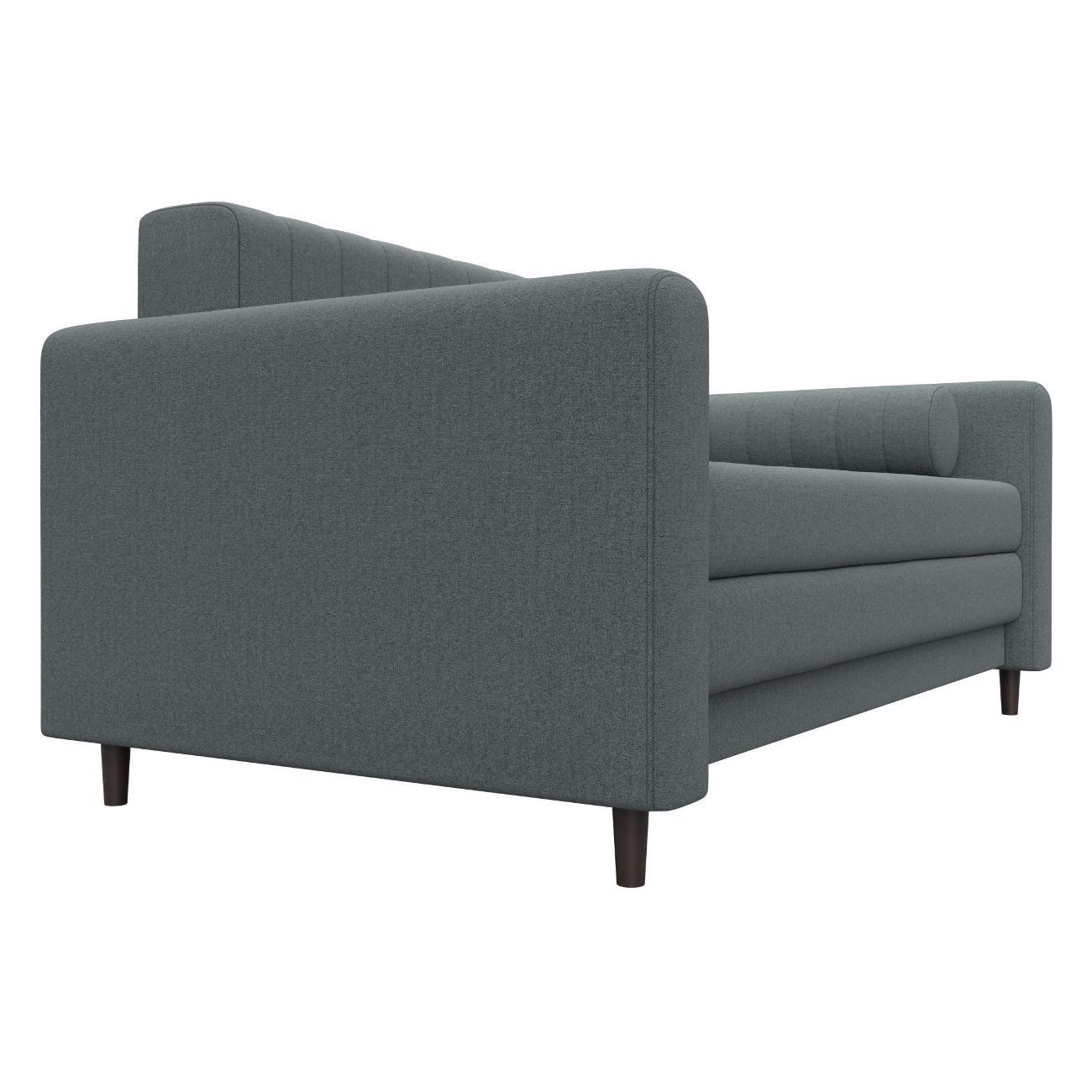 Диван Лига Диванов Лига-070 (полностью рогожка Амур 07 серый) 129647