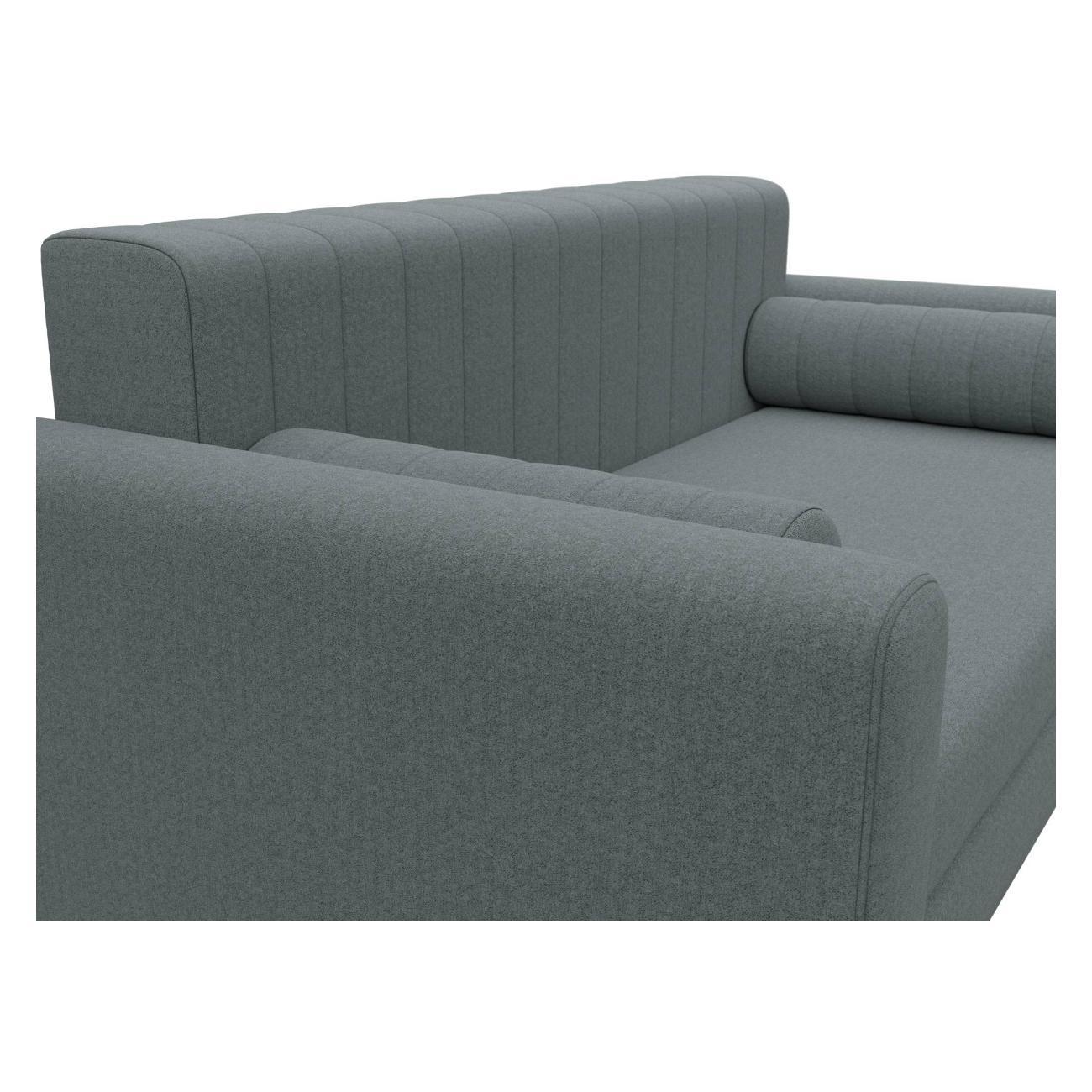 Диван Лига Диванов Лига-070 (полностью рогожка Амур 07 серый) 129647