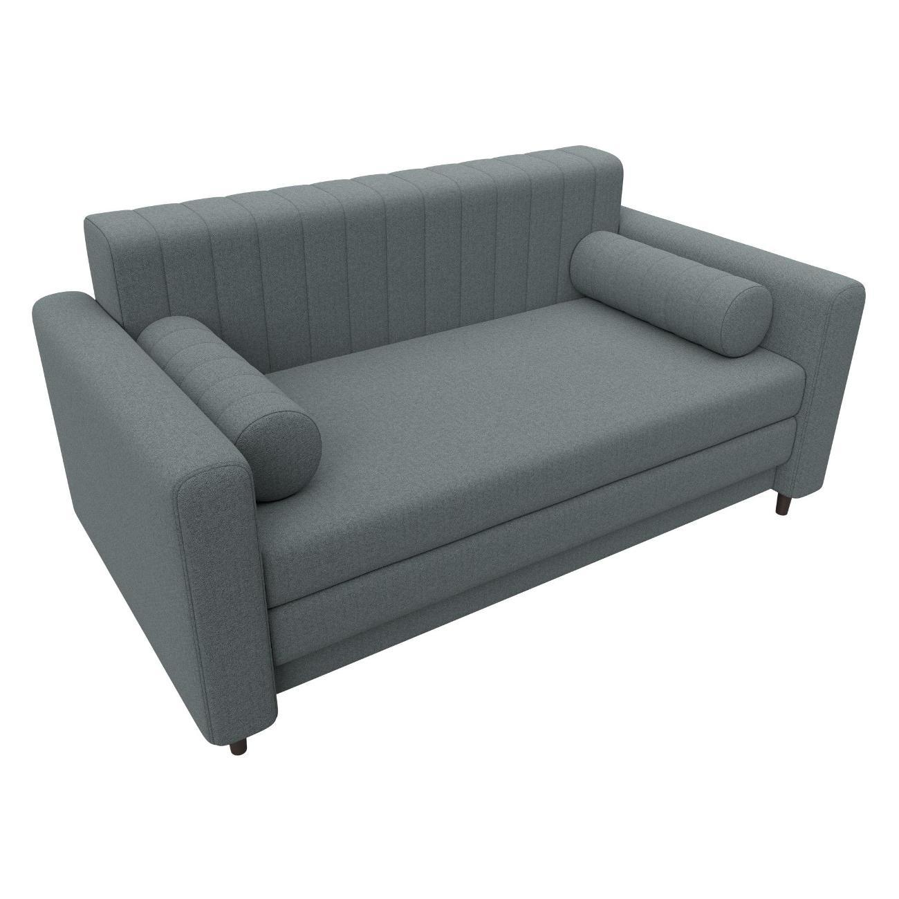 Диван Лига Диванов Лига-070 (полностью рогожка Амур 07 серый) 129647