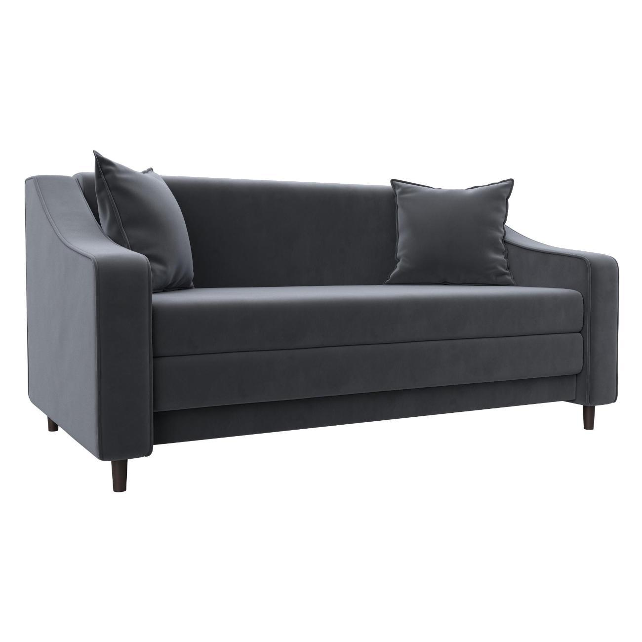 Диван Лига Диванов Лига-071 (полностью велюр SEVEN 17 серый) 129766