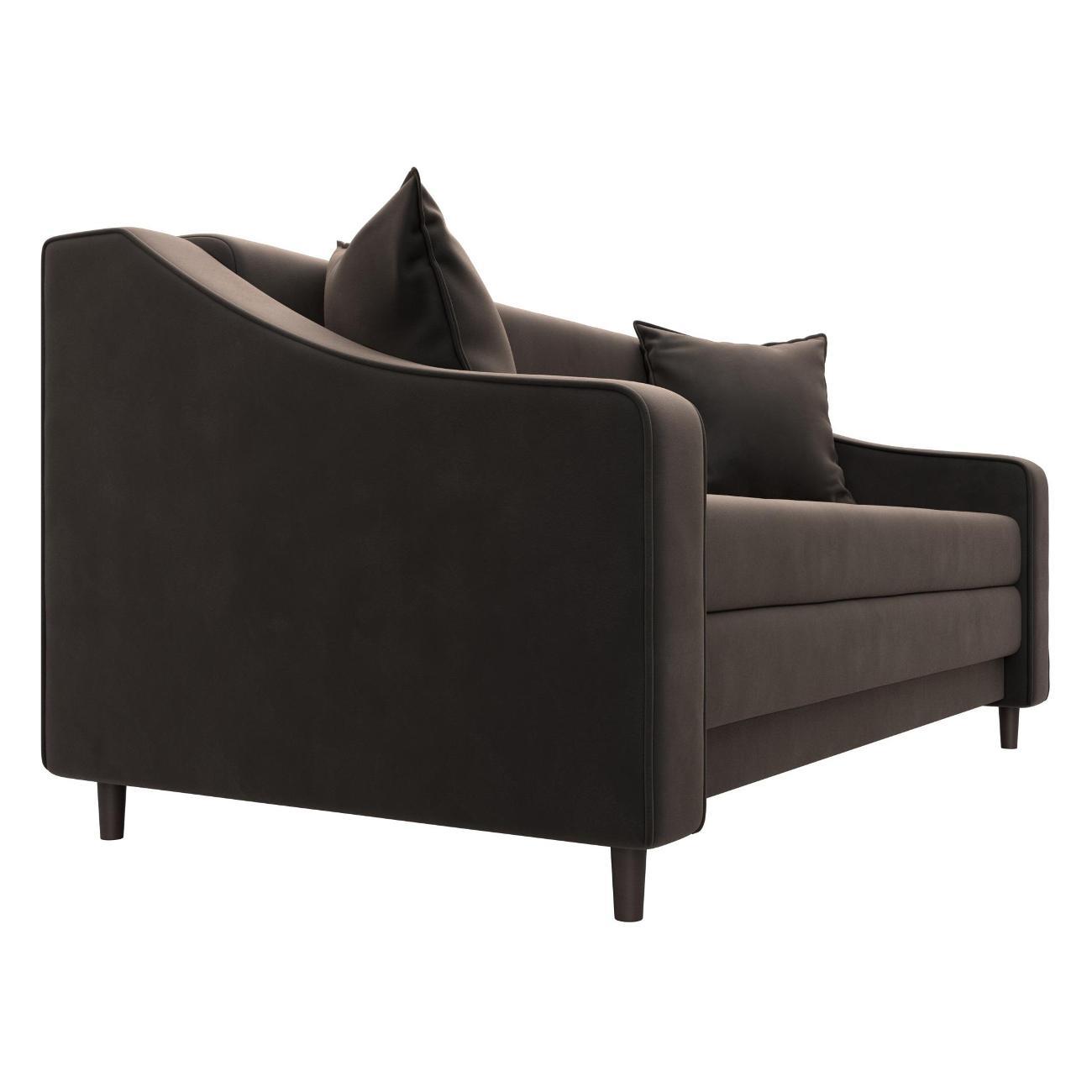 Диван Лига Диванов Лига-071 (полностью велюр SEVEN 727 коричневый) 129767