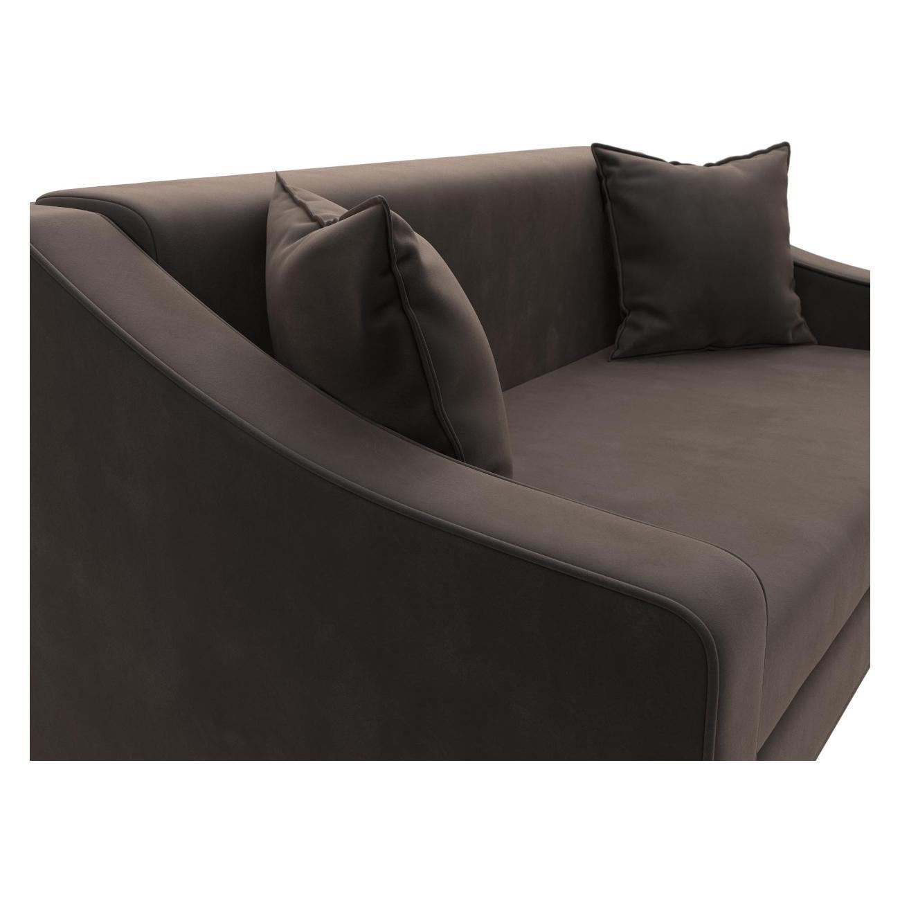 Диван Лига Диванов Лига-071 (полностью велюр SEVEN 727 коричневый) 129767