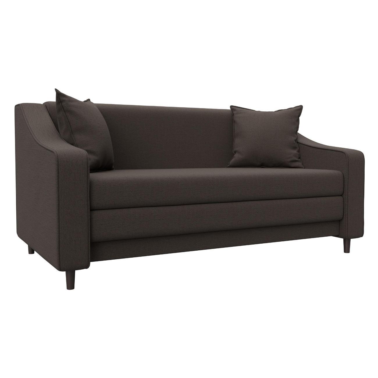 Диван Лига Диванов Лига-071 (полностью рогожка Амур 05 коричневый) 129651