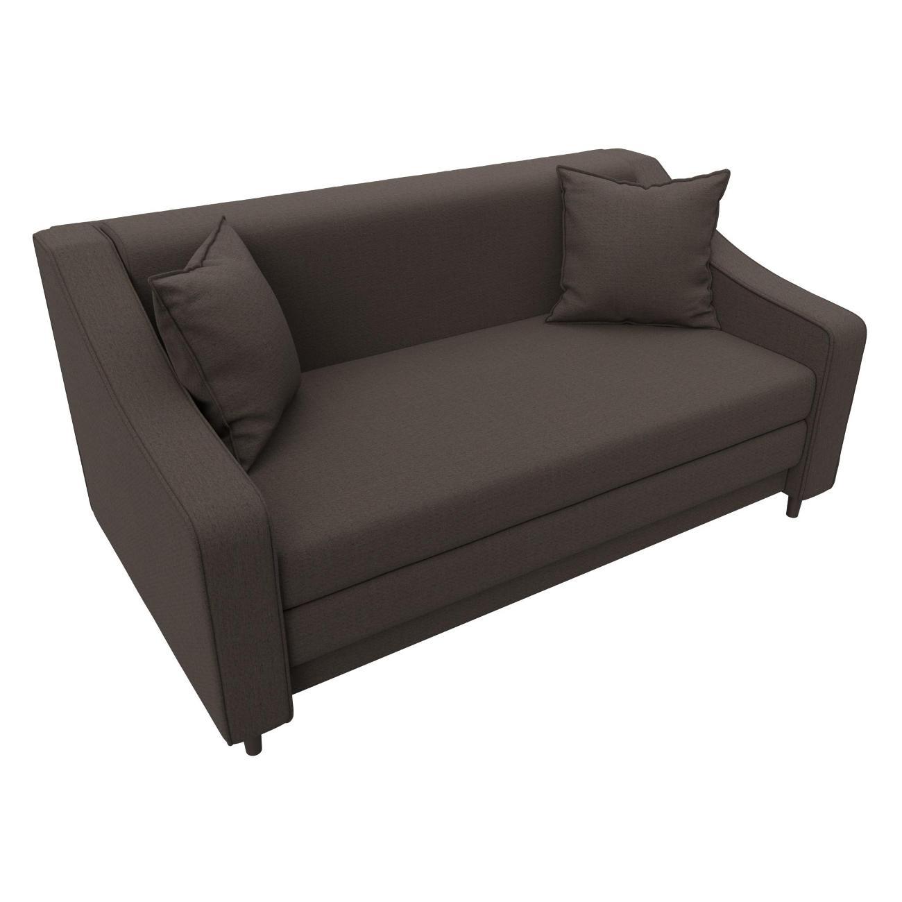 Диван Лига Диванов Лига-071 (полностью рогожка Амур 05 коричневый) 129651