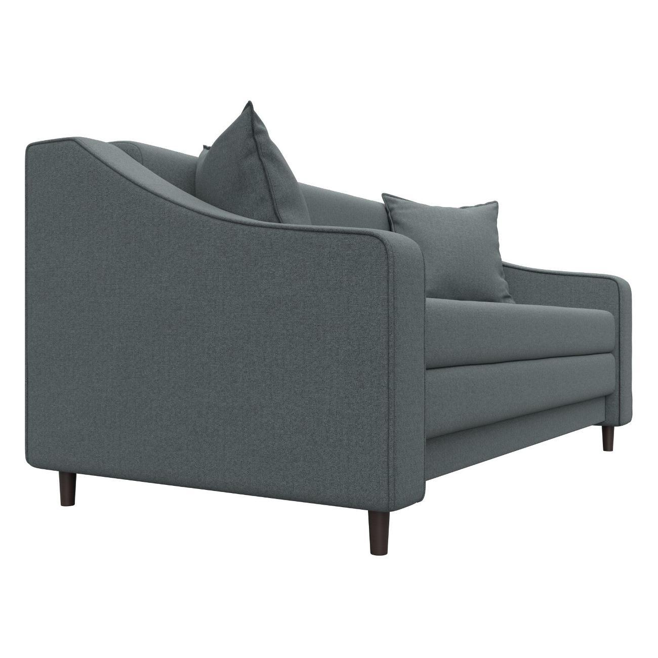 Диван Лига Диванов Лига-071 (полностью рогожка Амур 07 серый) 129652