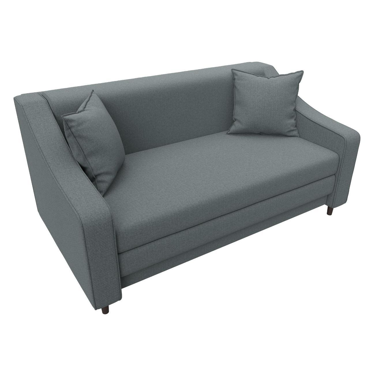 Диван Лига Диванов Лига-071 (полностью рогожка Амур 07 серый) 129652