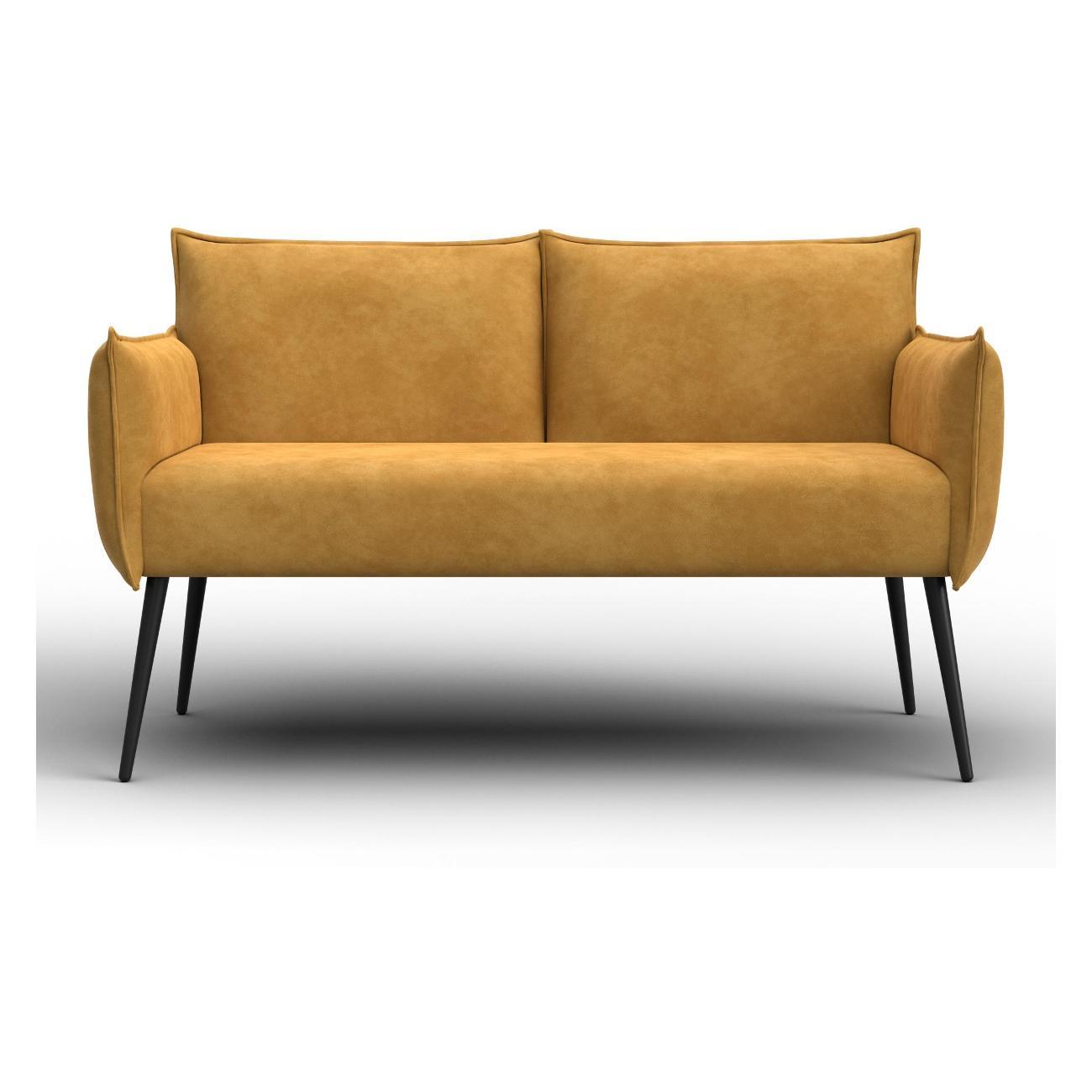 Диван Лига Диванов Лига-083 (полностью велюр BRUT 10 желтый) 131075