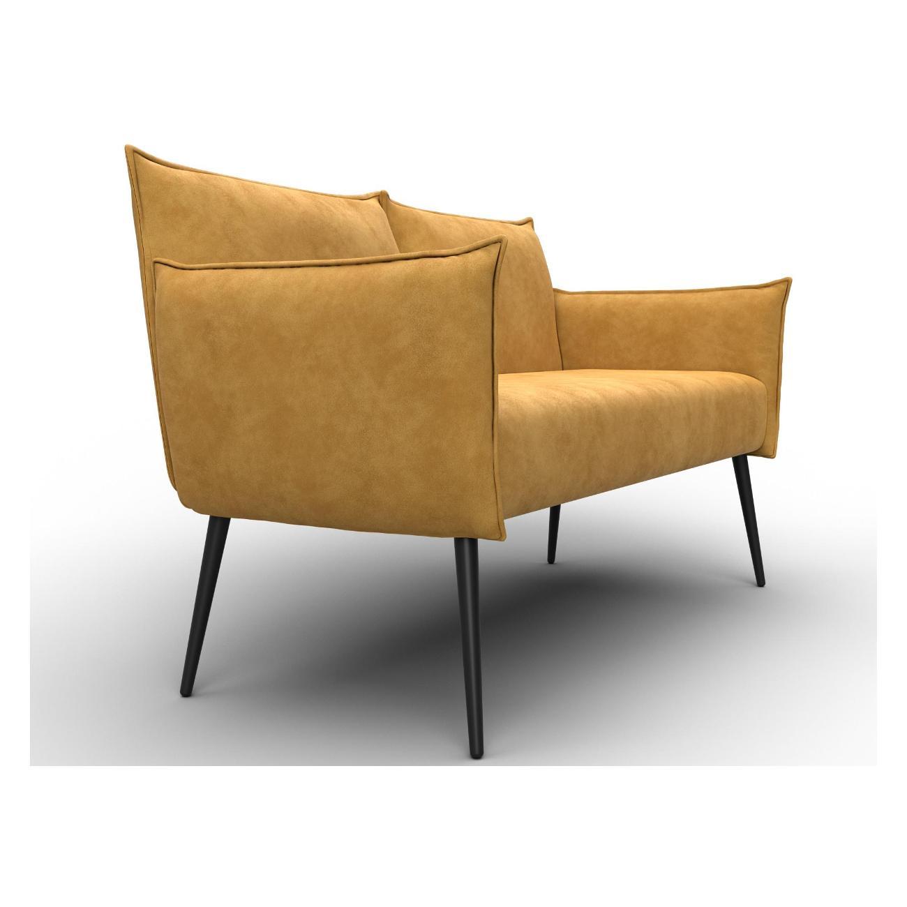 Диван Лига Диванов Лига-083 (полностью велюр BRUT 10 желтый) 131075