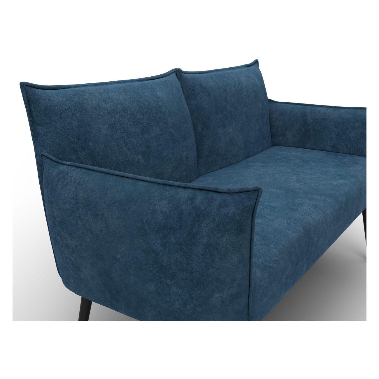 Диван Лига Диванов Лига-083 (полностью велюр BRUT 11 синий) 131078