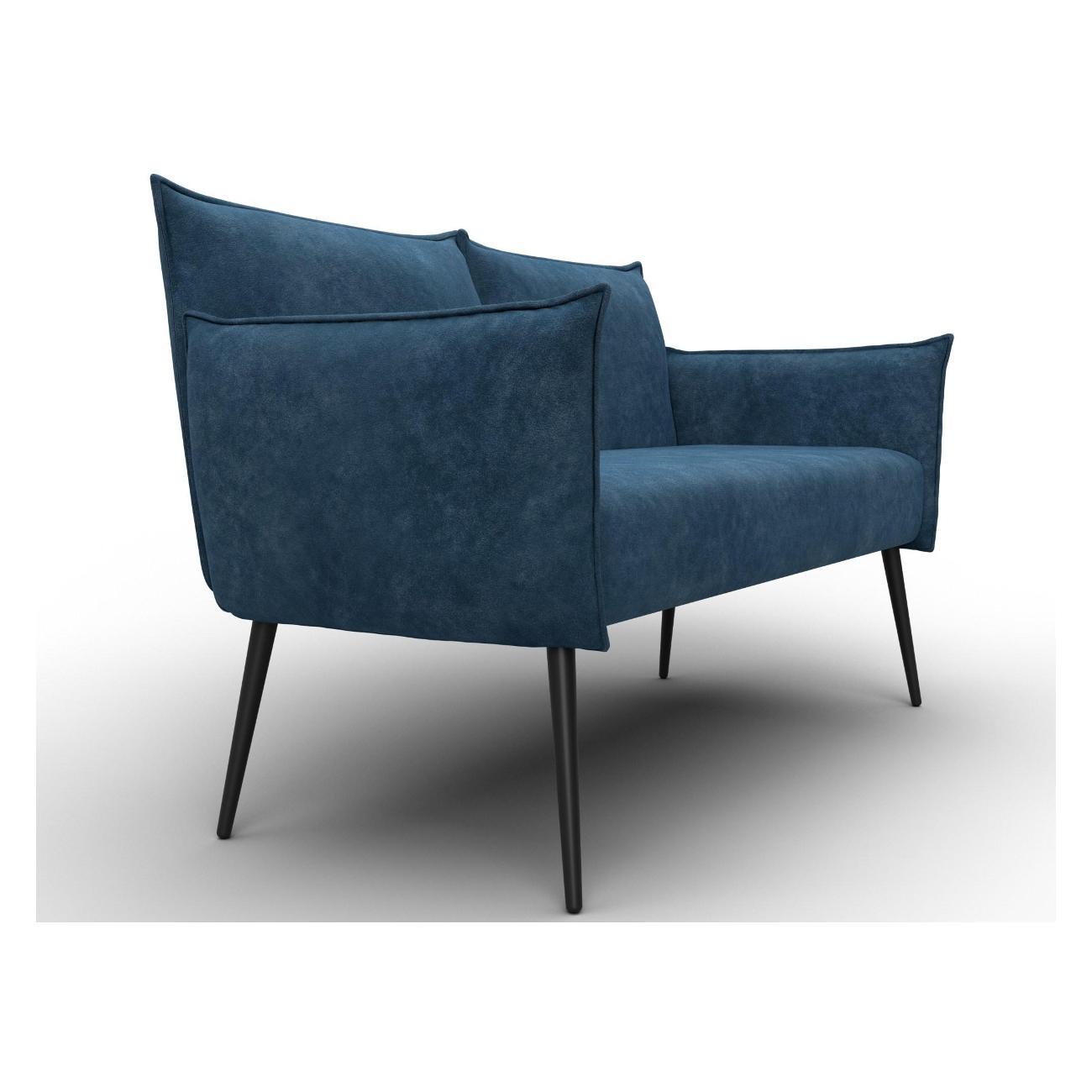 Диван Лига Диванов Лига-083 (полностью велюр BRUT 11 синий) 131078