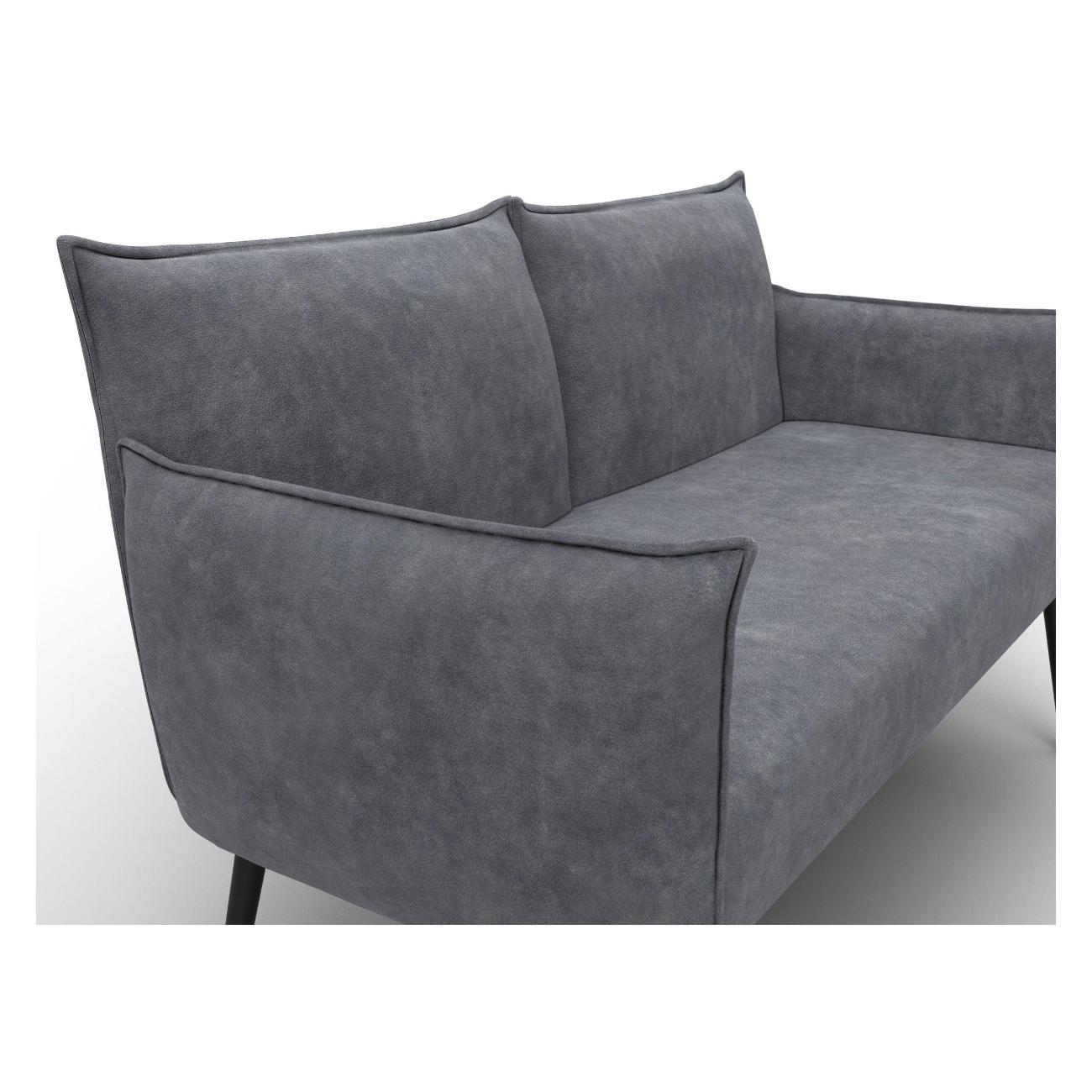 Диван Лига Диванов Лига-083 (полностью велюр BRUT 16 темно-серый) 131076