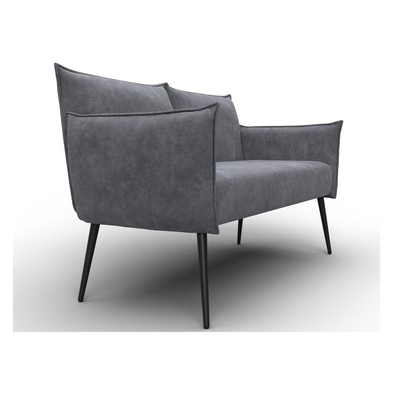 Диван Лига Диванов Лига-083 (полностью велюр BRUT 16 темно-серый) 131076