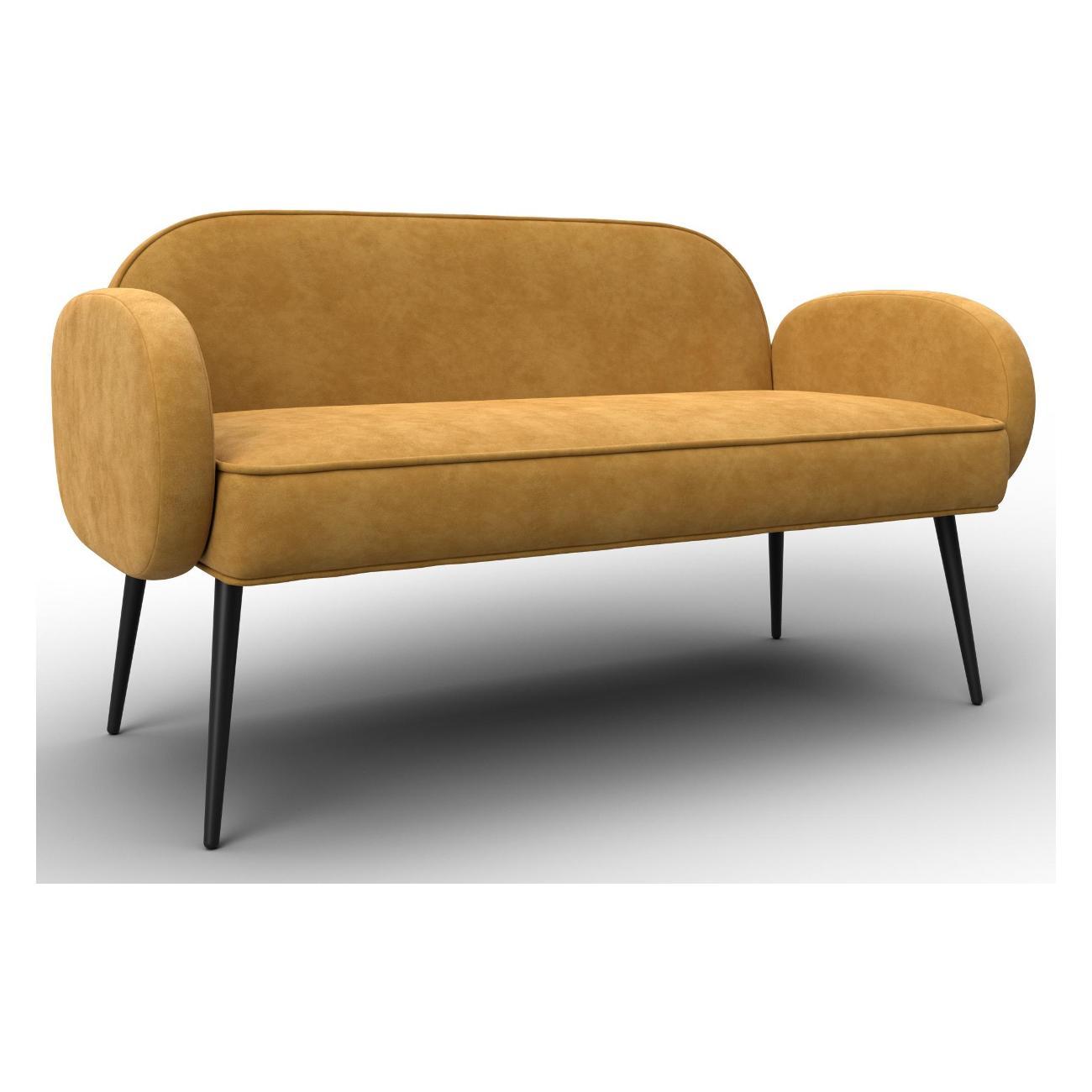 Диван Лига Диванов Лига-086 (полностью велюр BRUT 10 желтый) 131094