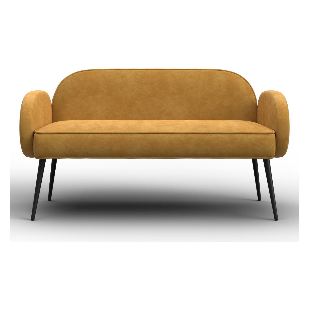 Диван Лига Диванов Лига-086 (полностью велюр BRUT 10 желтый) 131094