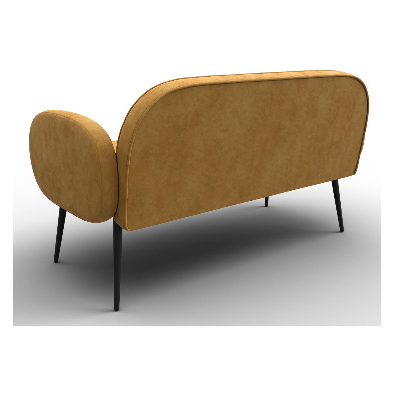 Диван Лига Диванов Лига-086 (полностью велюр BRUT 10 желтый) 131094