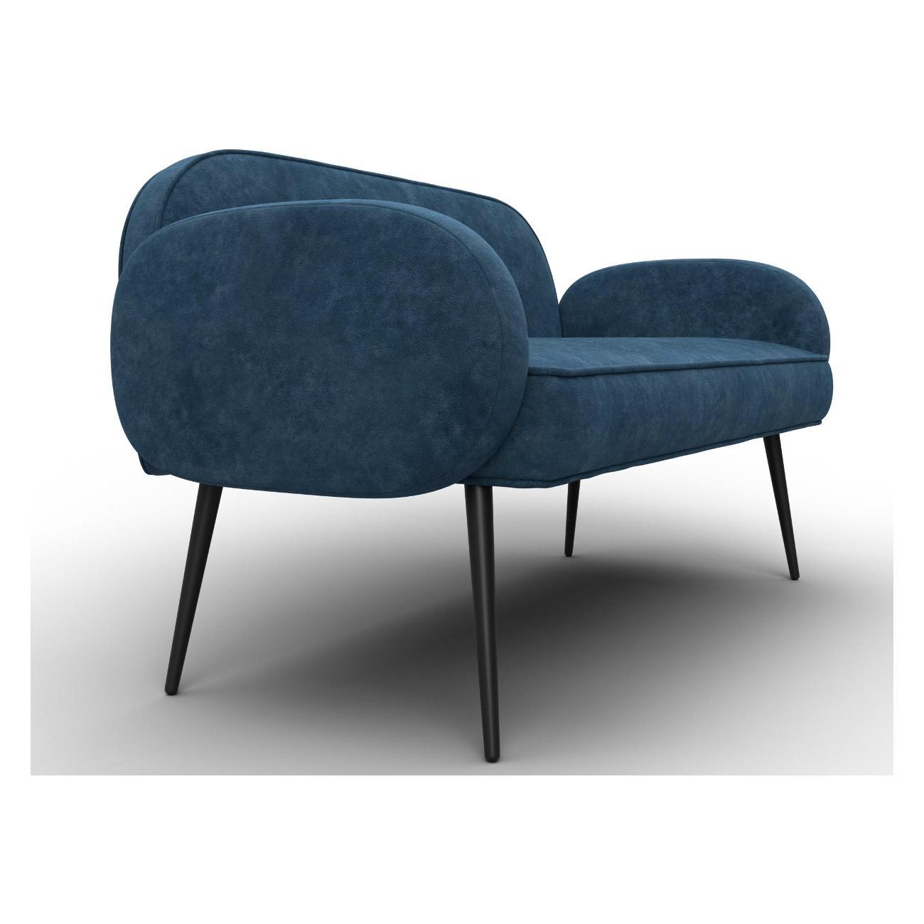 Диван Лига Диванов Лига-086 (полностью велюр BRUT 11 синий) 131097