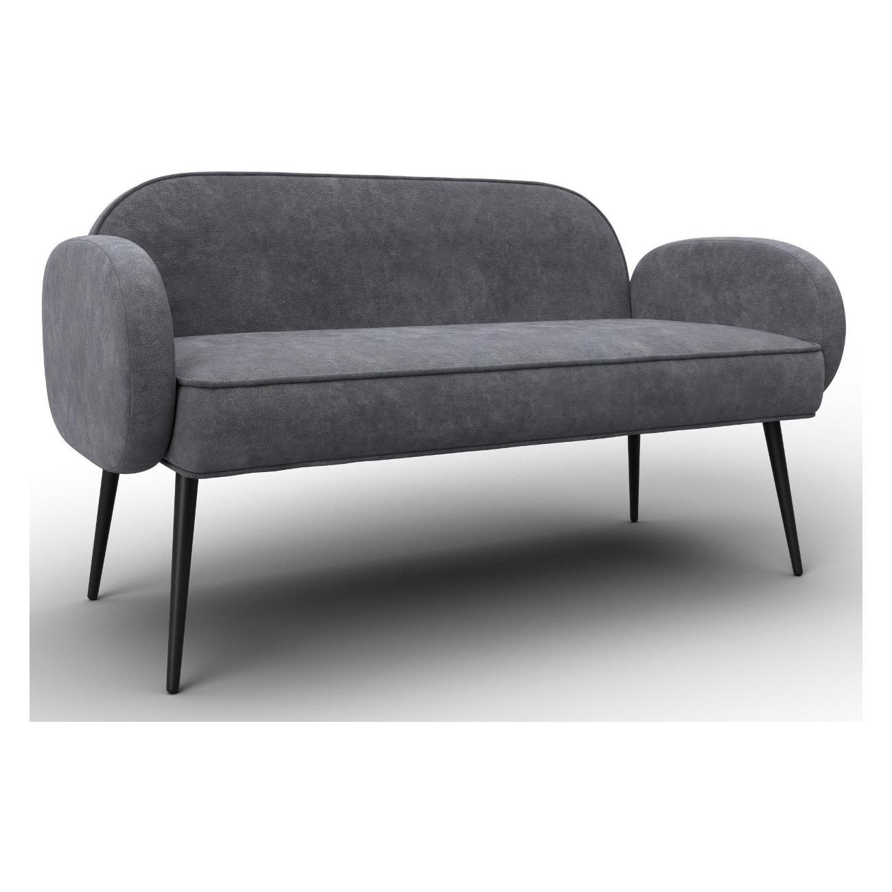 Диван Лига Диванов Лига-086 (полностью велюр BRUT 16 темно-серый) 131095