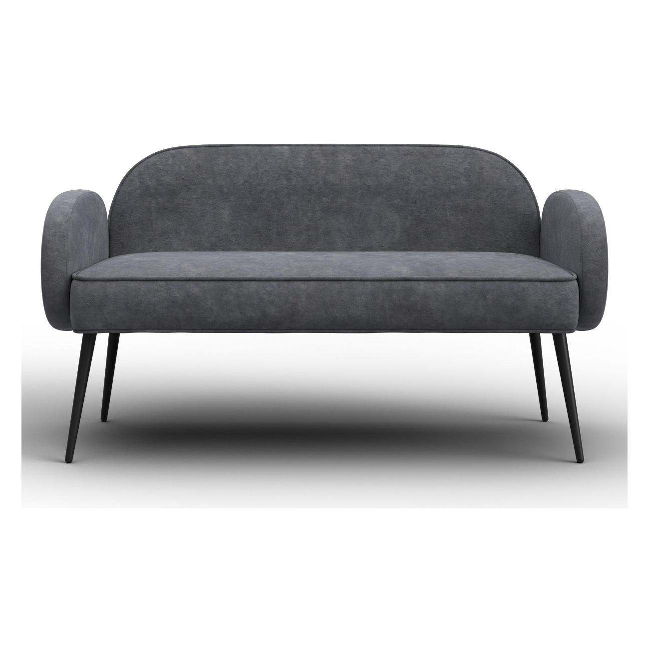 Диван Лига Диванов Лига-086 (полностью велюр BRUT 16 темно-серый) 131095