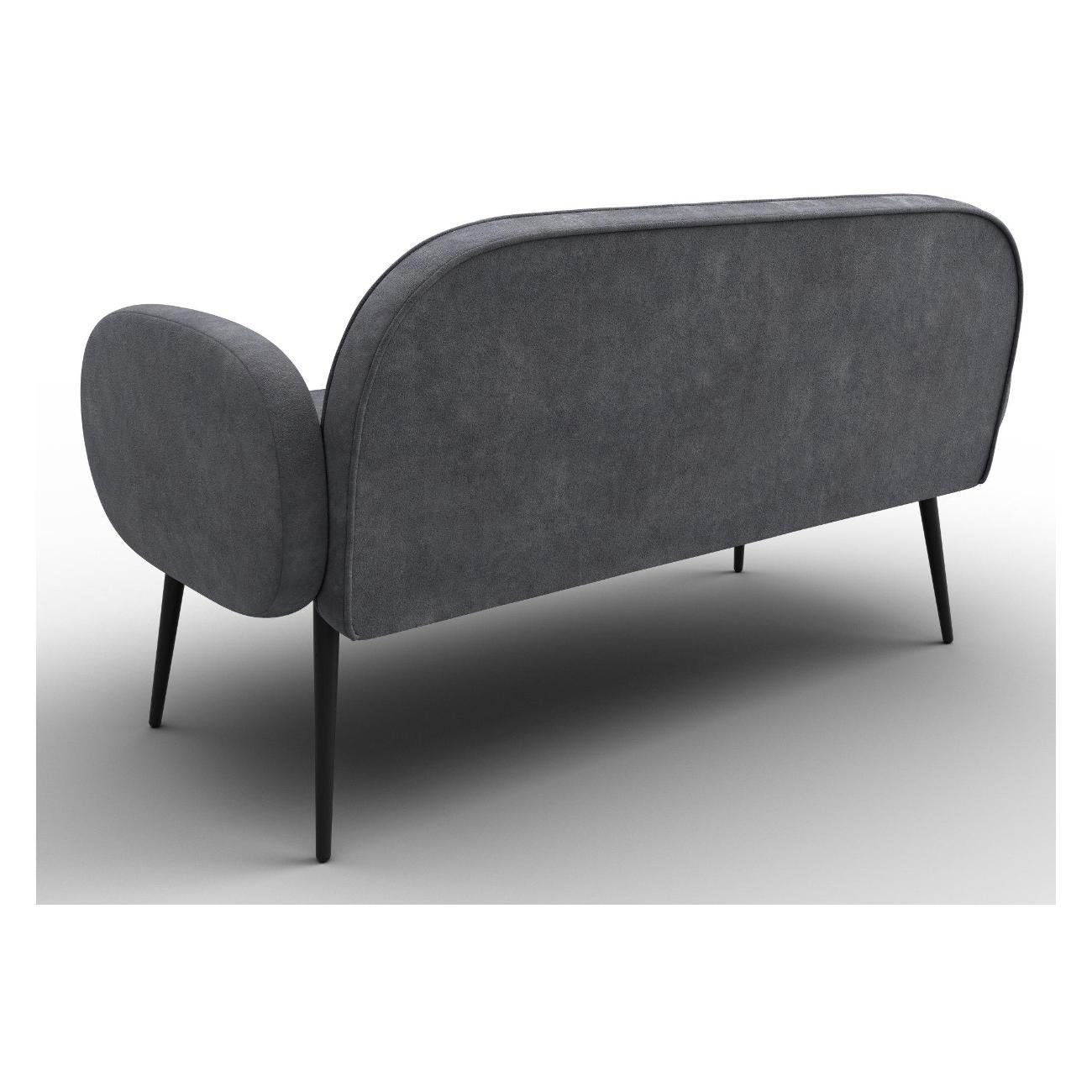 Диван Лига Диванов Лига-086 (полностью велюр BRUT 16 темно-серый) 131095