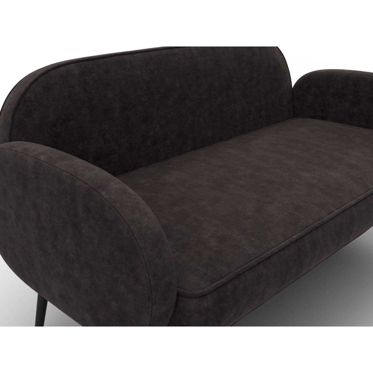 Диван Лига Диванов Лига-086 (полностью велюр BRUT 17 коричневый) 131098